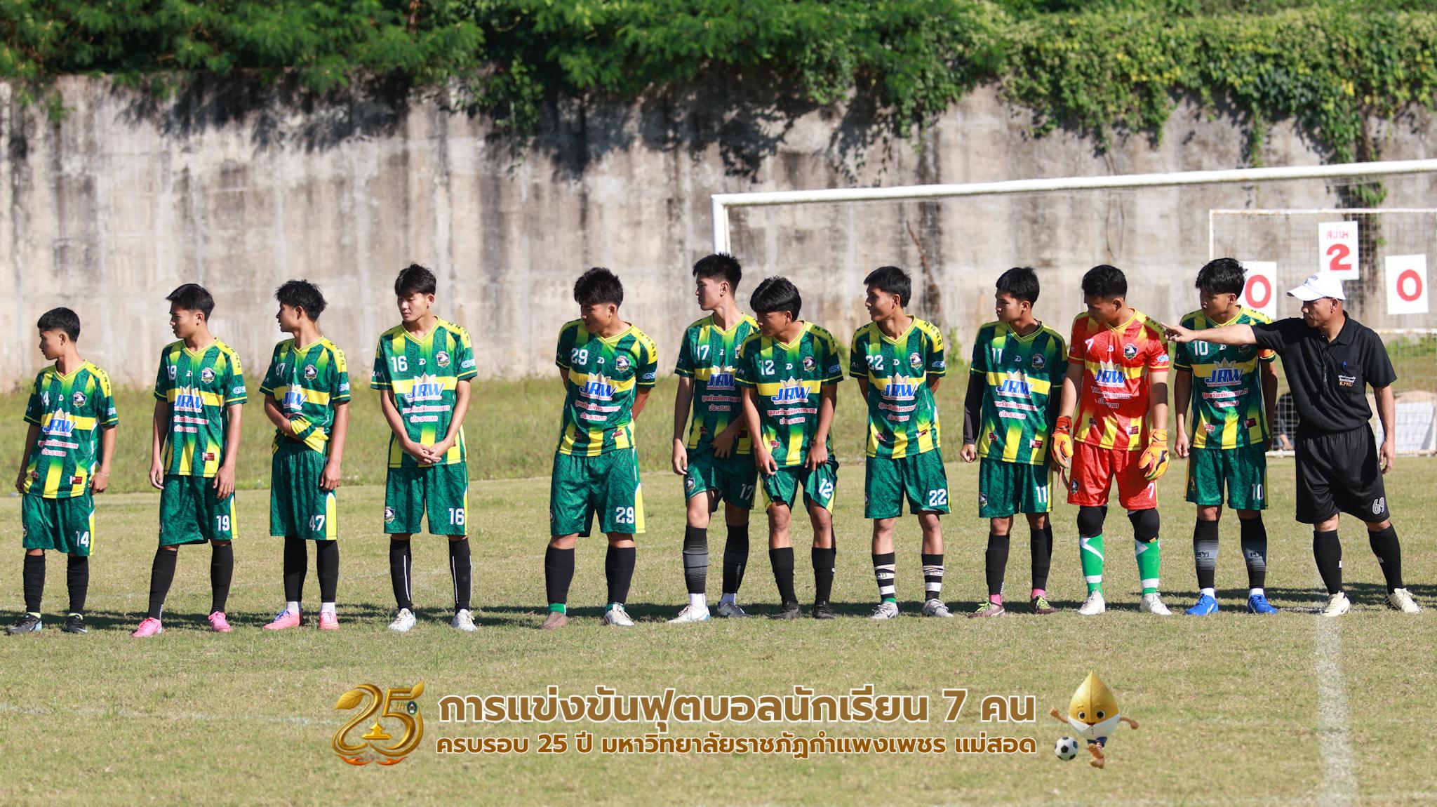 131. กิจกรรมการแข่งขันฟุตบอลนักเรียน ช่วงเช้าของวันที่ 22 พฤศจิกายน 2568 คู่ที่ 1-8