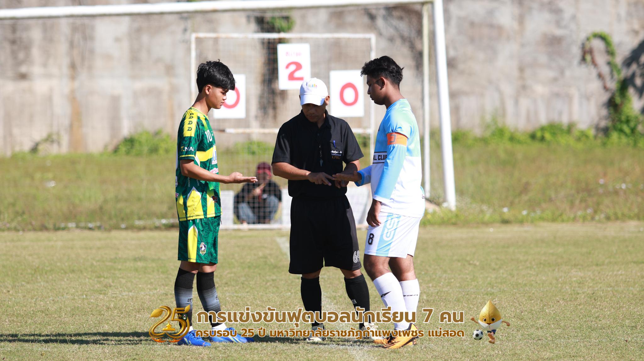 153. กิจกรรมการแข่งขันฟุตบอลนักเรียน ช่วงเช้าของวันที่ 22 พฤศจิกายน 2568 คู่ที่ 1-8