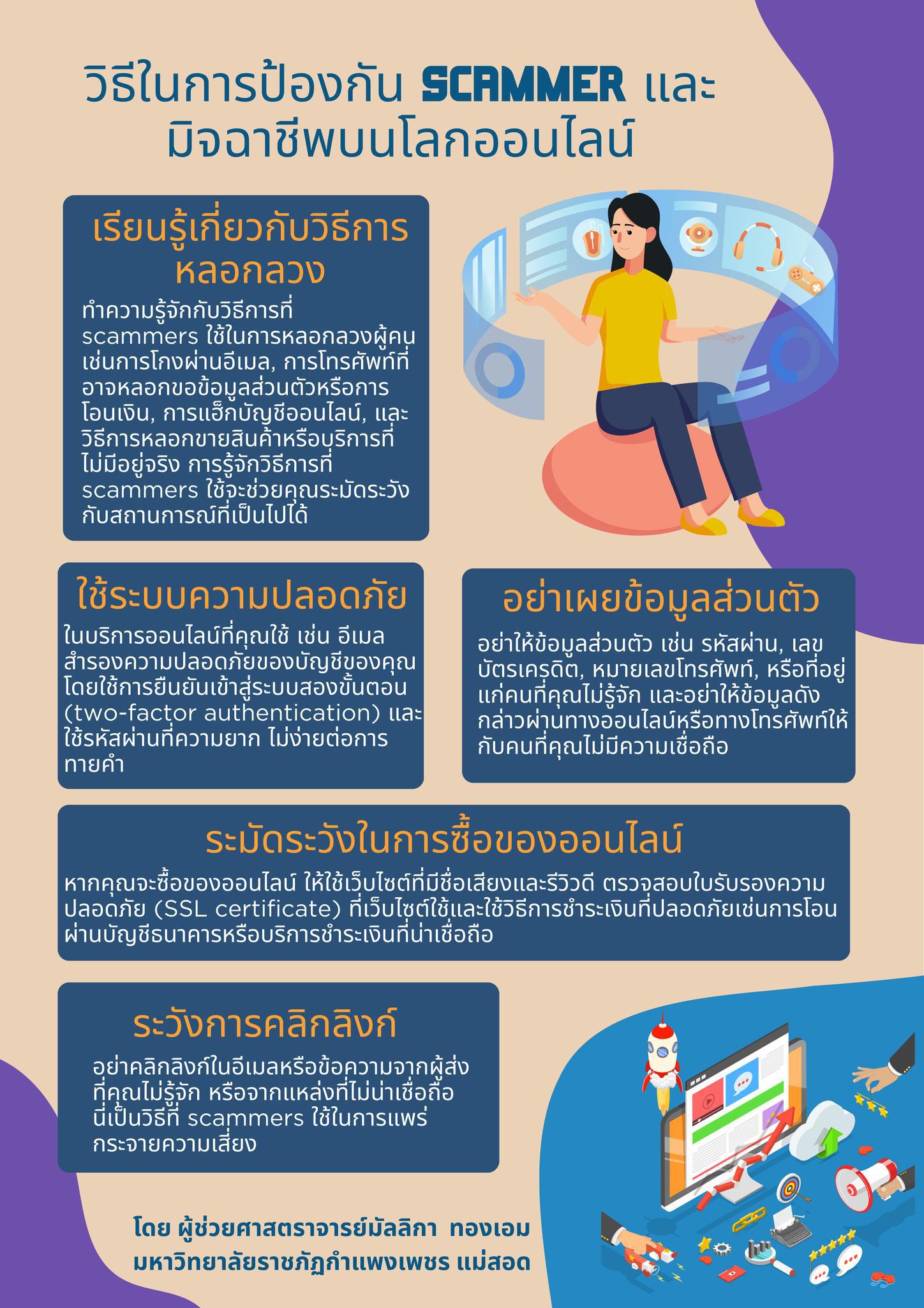 วิธีในการป้องกัน SCAMMER และมิจฉาชีพบนโลกออนไลน์