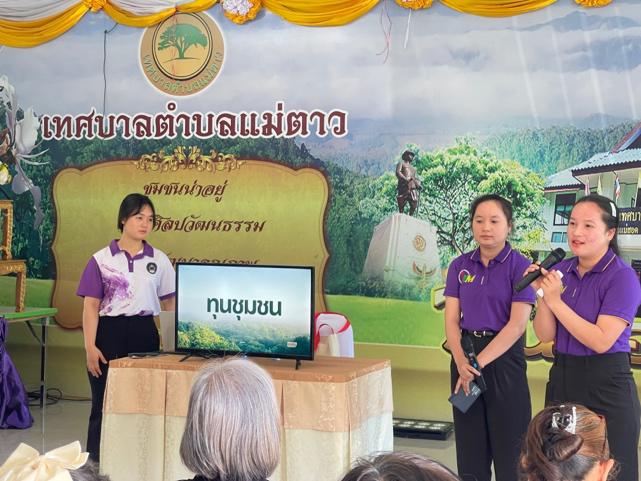 โปรแกรมวิชาการจัดการธุรกิจระหว่างประเทศ มหาวิทยาลัยราชภัฏกำแพงเพชร แม่สอด จัดกิจกรรมการพัฒนาแผนธุรกิจเพื่อพัฒนาองค์ความรู้ด้านการบริหารธุรกิจ ตำบลแม่ตาว อำเภอแม่สอด จังหวัดตาก