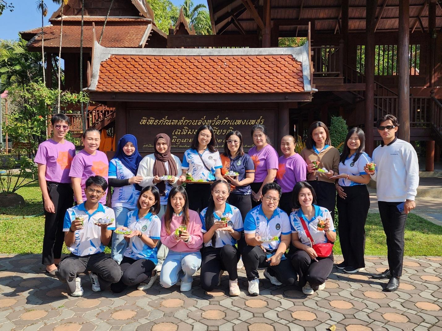 โปรแกรมวิชาการบัญชี มหาวิทยาลัยราชภัฏกำแพงเพชร แม่สอด จัดกิจกรรมทำนุบำรุงศิลปวัฒนธรรม การอนุรักษ์อาหารท้องถิ่น และการแลกเปลี่ยนเรียนรู้วัฒนธรรมไทย และศึกษาประวัติศาสตร์ของประเทศไทย